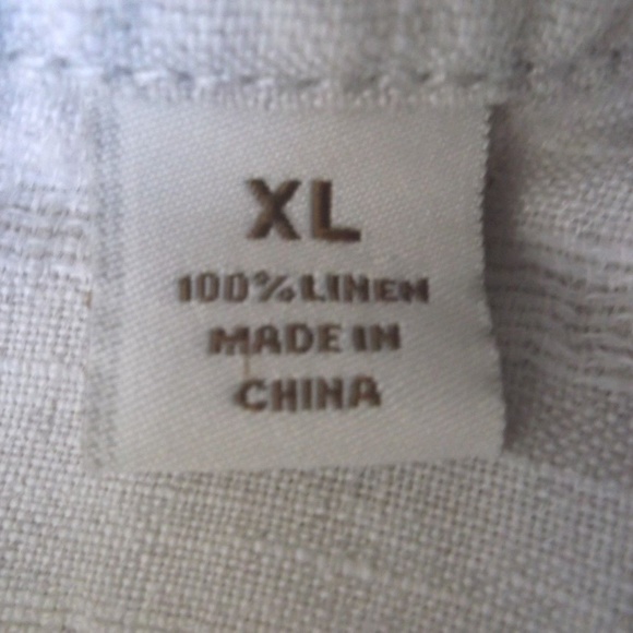 Caribbean Casual Button Down Shirt 100% Linen - Picture 5 of 5